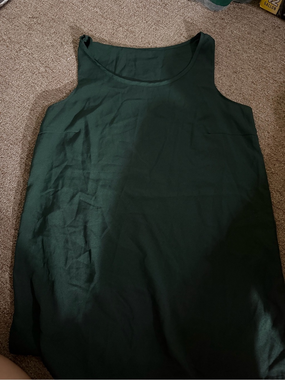 Women's Dark Green Sleeveless Tank Top